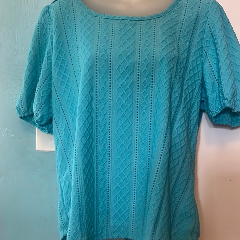 NWT Sabrina Lauren Blue Women's Top 1X